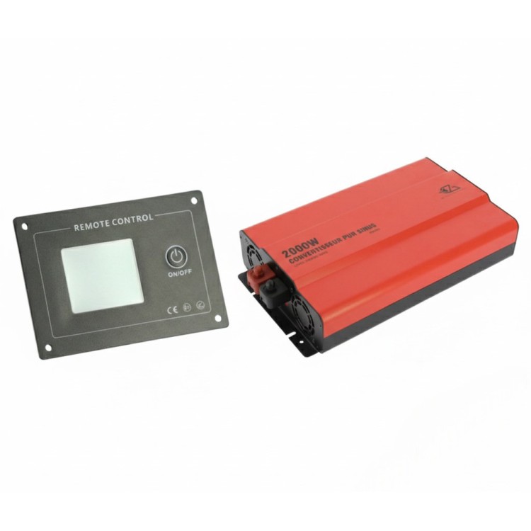 1 - EZA Onduleur 2000W Onda Pura 12V 230V MPS Camping-Car Litio